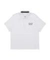 Ea7 Logo Printed Polo Shirt In White