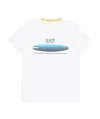Ea7 Logo Printed Round Collar T-shirt In White