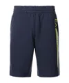 Ea7 Logo Printed Shorts In Black