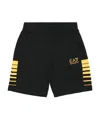 Ea7 Logo Printed Shorts In Black