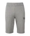 Ea7 Logo Printed Shorts In Gray