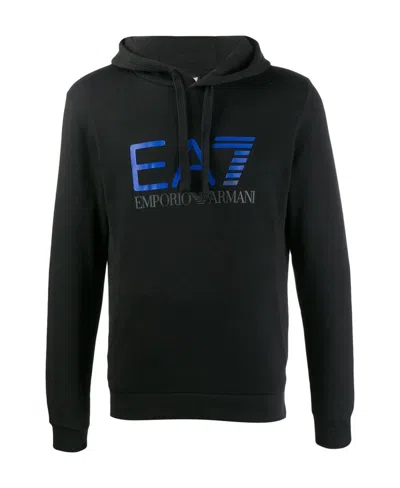 Ea7 Logo Printed Sweater In Black