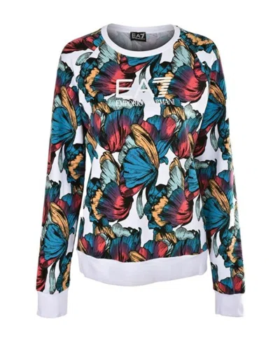 Ea7 Logo Printed Sweater In Multicolor