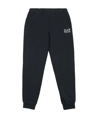 Ea7 Logo Printed Sweatpants In Black
