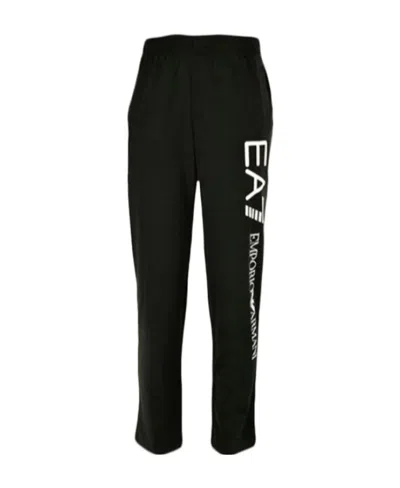 Ea7 Logo Printed Sweatpants In Black