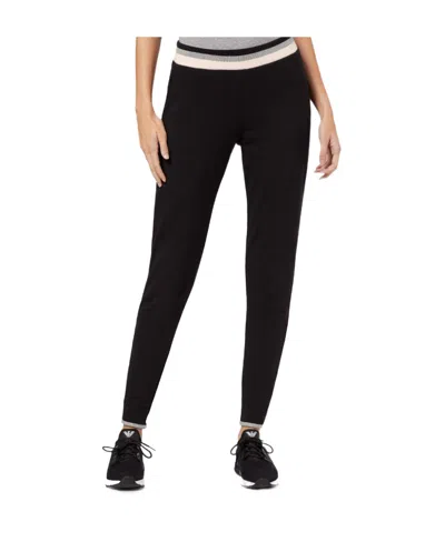 Ea7 Logo Printed Sweatpants In Black