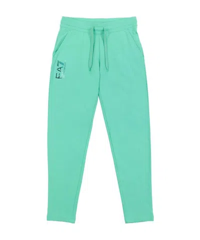 Ea7 Logo Printed Sweatpants In Green