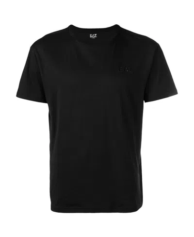 Ea7 Logo Printed T-shirt In Black