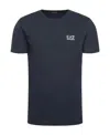 Ea7 Logo Series Cotton-jersey T-shirt In Black