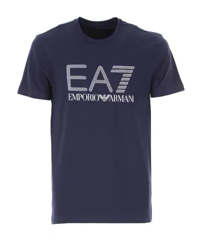 Ea7 Logo Printed T-shirt In Black