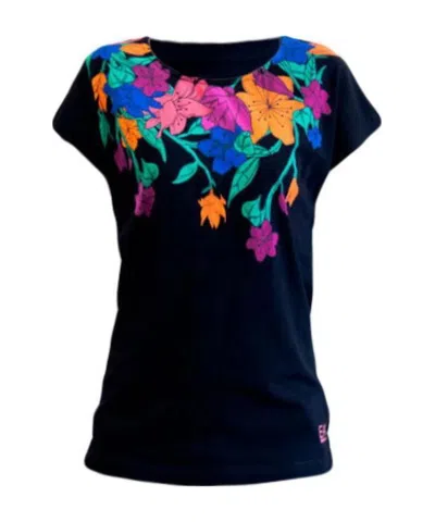 Ea7 Logo Printed T-shirt In Black