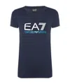 Ea7 T-shirt With Round Neck And Short Sleeves In Black