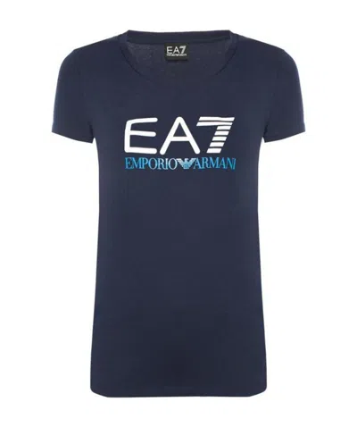 Ea7 Logo Printed T-shirt In Black
