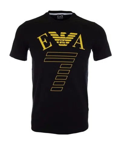Ea7 Logo Printed T-shirt In Black