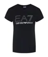 Ea7 Logo Printed T-shirt In Black