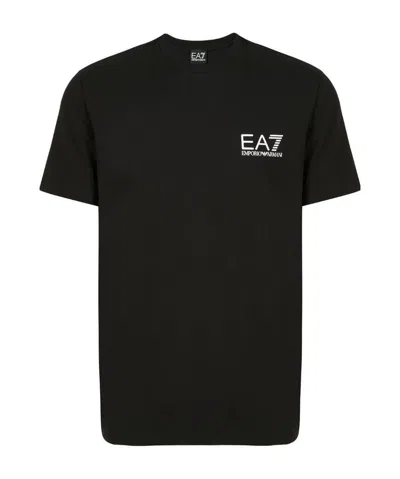 Ea7 Logo Printed T-shirt In Blue