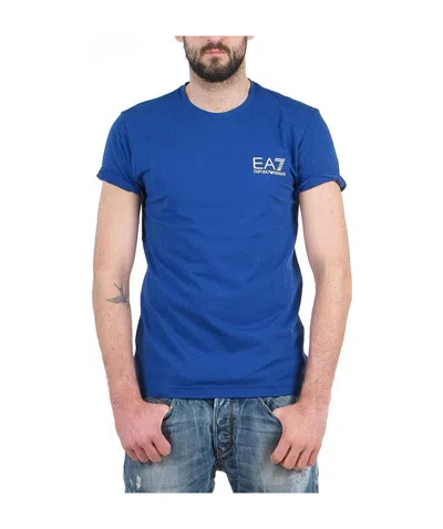 Ea7 Logo Printed T-shirt In Blue