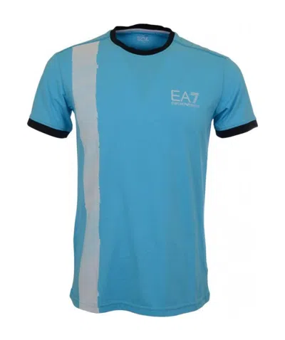 Ea7 Logo Printed T-shirt In Blue