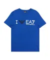 Ea7 Logo Printed T-shirt In Blue