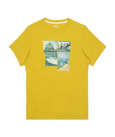 Ea7 Logo Printed T-shirt In Green