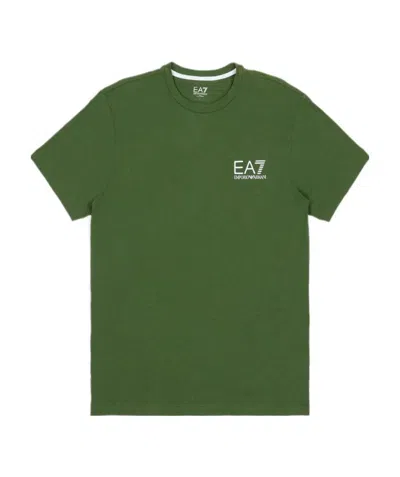 Ea7 Logo Printed T-shirt In Green