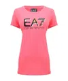 Ea7 Logo Printed T-shirt In Pink