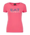 Ea7 Logo Printed T-shirt In Pink