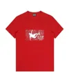 Ea7 Logo Printed T-shirt In Red