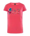 Ea7 Floral Pattern T-shirt In Red