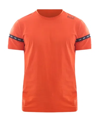Ea7 Logo Printed T-shirt In Red