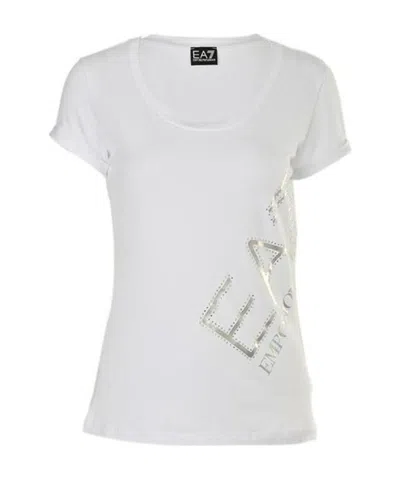 Ea7 Logo Printed T-shirt In White