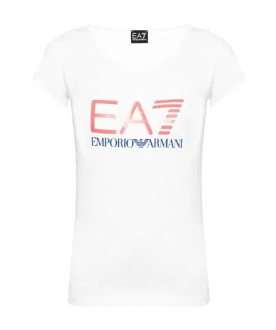 Ea7 Logo Printed T-shirt In White
