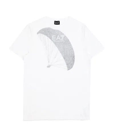 Ea7 Logo Printed T-shirt In White