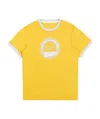 Ea7 Logo Printed T-shirt With Round Neck In Yellow