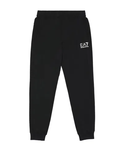 Ea7 Logo Printed Two-piece Sports Suit In Black