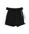 Ea7 Logo Pull-rope Sports Shorts In Black