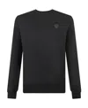 Ea7 Logo Round Neck Sweater In Black