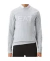 Ea7 Logo Round-necked Sweater In Gray