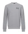 Ea7 Logo Round-necked Sweater In Gray