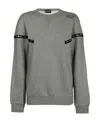 Ea7 Logo Round-necked Sweater In Gray