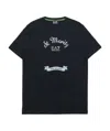 Ea7 Logo Round-necked T-shirt In Black