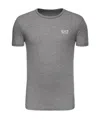 Ea7 Logo Round-necked T-shirt In Gray