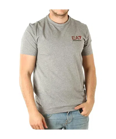Ea7 Logo Round-necked T-shirt In Nude