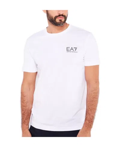 Ea7 Logo Round-necked T-shirt In White