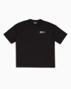 Ea7 Logo Series Boy Cotton Crew-neck T-shirt In Black