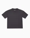 Ea7 Kids' Logo Series Boy Cotton Crew-neck T-shirt In Grey