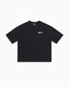 Ea7 Kids' Logo Series Boy Cotton Crew-neck T-shirt In Blue