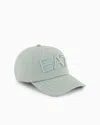 Ea7 Logo Series Cotton Baseball Cap In Green
