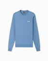 Ea7 Logo Series Cotton-blend Interlock Sweatshirt In Blue