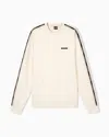 Ea7 Logo Series Cotton-blend Interlock Sweatshirt In Sand